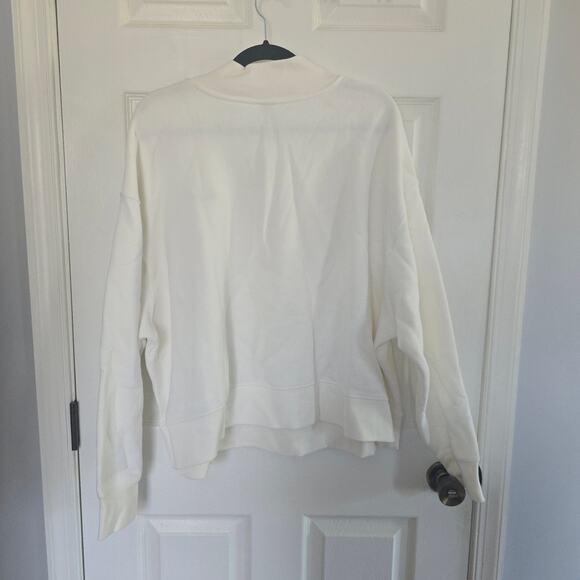 NWT! Nike Sportswear Fleece Oversized Half-Zip Crop Sweatshirt White Plus 3x - Picture 9 of 9